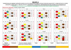 Harmonogram odbioru odpadów komunalnych w 2024 r. na terenie Gminy Stryków