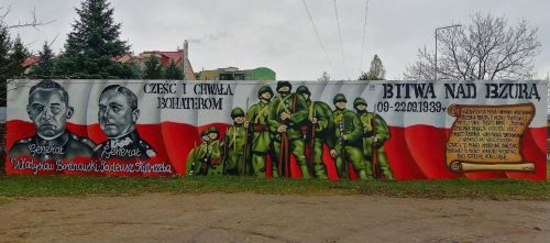 Mural patriotyczny w Strykowie, fot. Stowarzyszenie Widzewiacy ze Strykowa