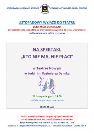 Wyjazd do teatru SAS listopad