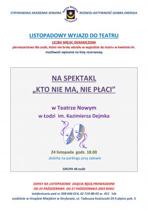 Wyjazd do teatru SAS listopad