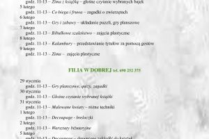 Ferie zimowe w Gminie Stryków 2024 r.