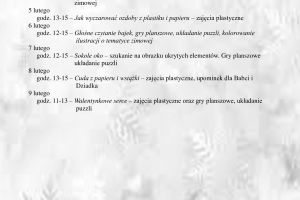 Ferie zimowe w Gminie Stryków 2024 r.