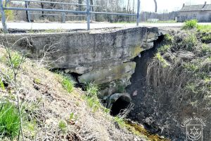 Remont przepustu drogowego w Ługach, przed rozpoczęciem prac