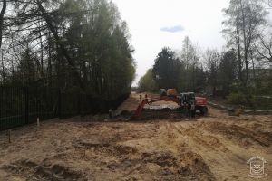 Budowa drogi gminnej Ługi - Cesarka - stan w trakcie rozpoczęcia prac