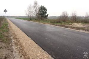 Budowa drogi gminnej Dobra - Klęk - stan po realizacji inwestycji