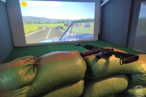Mobilna strzelnica w ZS Nr1 w Bratoszewicach  - po wykonaniu strzelnicy w szkole