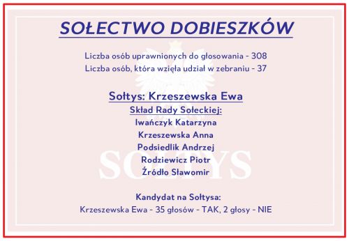Wyniki w Dobieszkowie