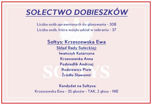 Wyniki w Dobieszkowie