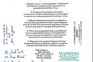 Petycja myśliwych