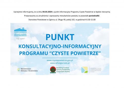 Plakat informacyjny
