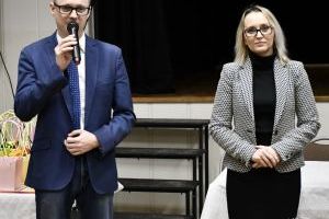 Gminny Dzień Sołtysa 2024 otwierają Burmistrz Strykowa Witold Kosmowski wraz z Zastępca Burmistrza Strykowa Tamarą...