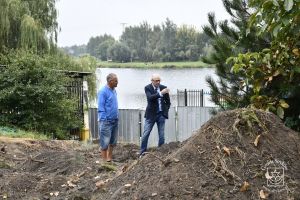 Modernizacja wschodniej części zalewu, w trakcie zagospodarowania terenu przy budynku technicznym przystani