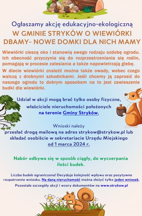 Akcja ekologiczna dla wiewiórek