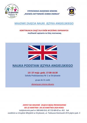 Majowe zajęcia z języka angielskiego w ramach SAS 2024