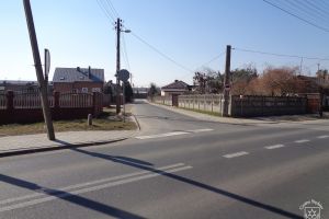 Projekt ulicy Wschodniej w Strykowie, przed wykonaniem remontu