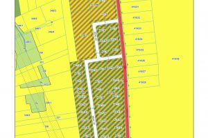 Mapka, planowana do przebudowy droga gminna nr 161268 E w Kiełminie