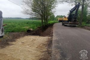 Modernizacja drogi Osse - Ciołek - stan w trakcie realizacji prac inwestycyjnych
