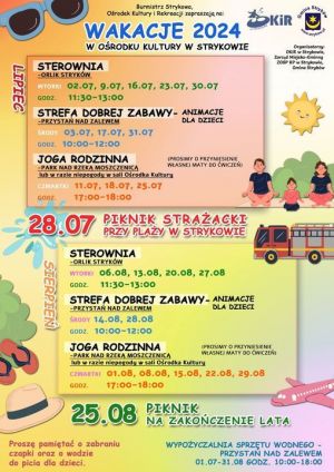 Oferta zajęć wakacyjnych - OKiR w Strykowie