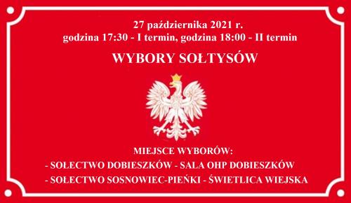 Wybory Sołtysów - Sołectwo Dobieszków i Sołectwo Sosnowiec-Pieńki