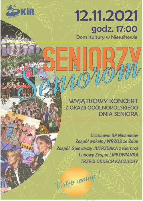 Koncert Seniorzy Seniorom z okazji Ogólnopolskiego Dnia Seniora - DK Niesułków