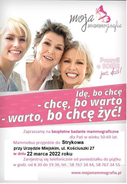 Bezpłatne badania mammograficzne