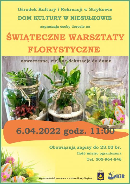 Świąteczne warsztaty Florystyczne w DK Niesułków