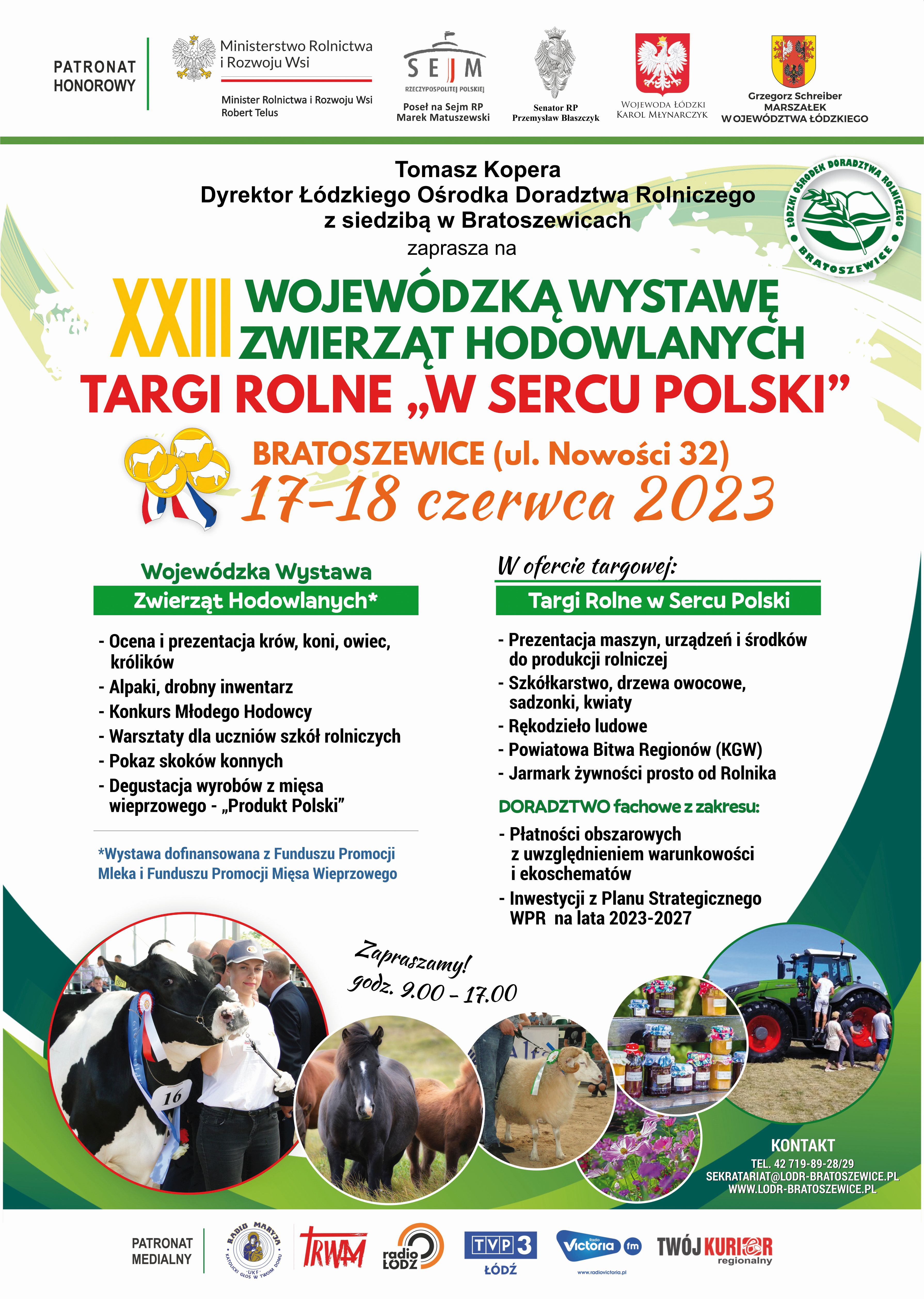 Plakat informacyjny, ŁODR z siedzibą w Bratoszewicach