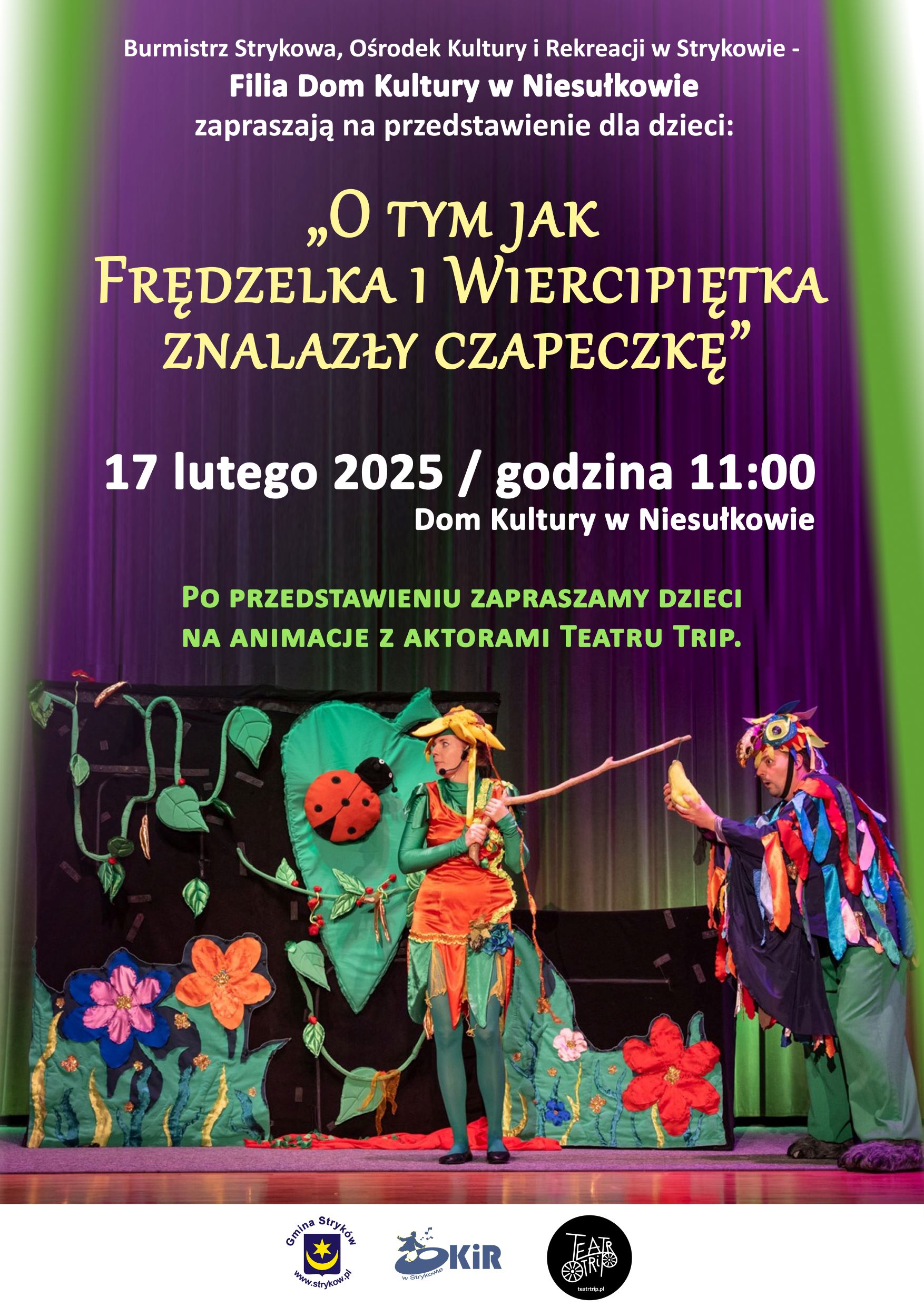Przedstawienie dla dzieci w Domu Kultury w Niesułkowie