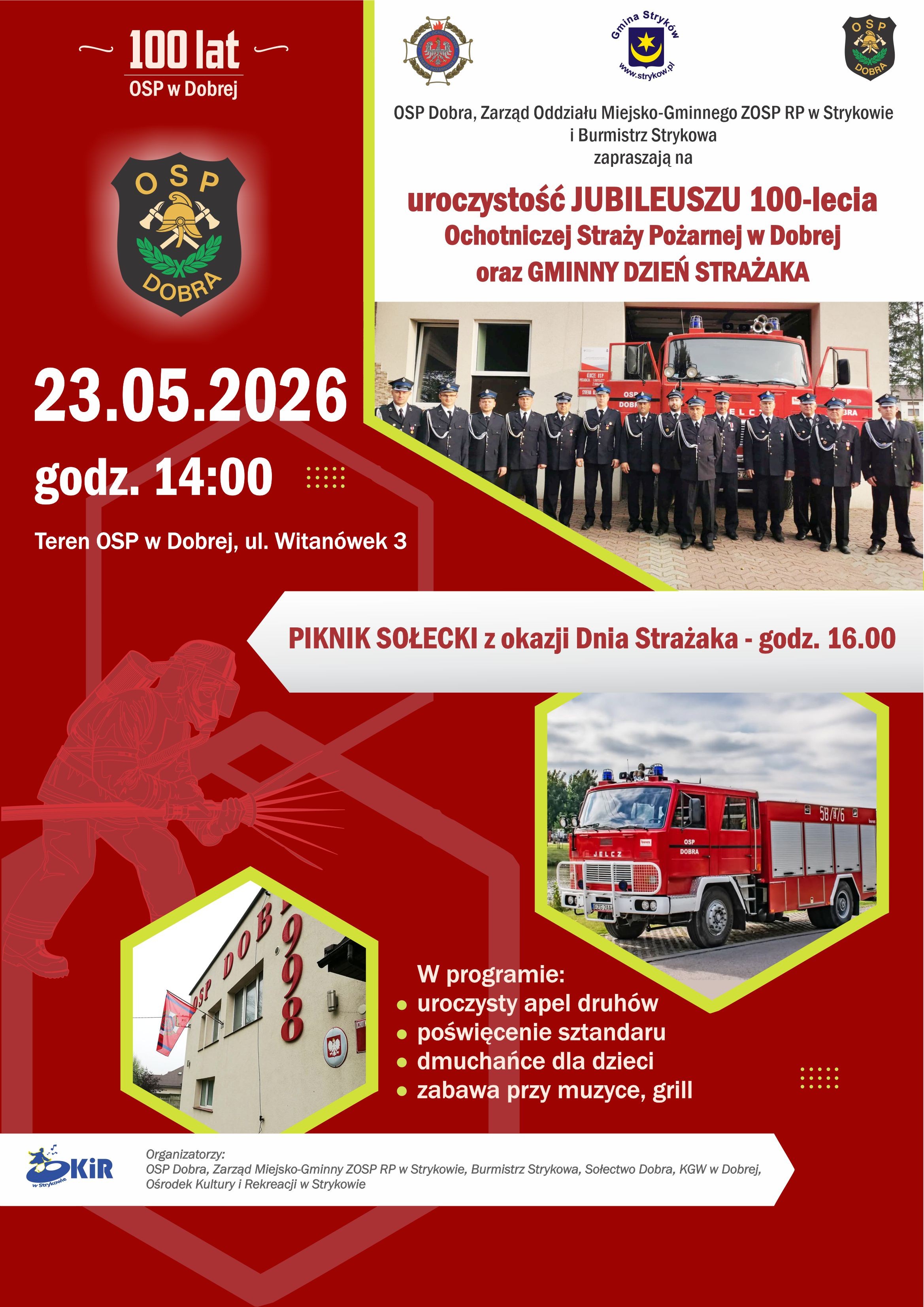 Jubileusz 100-lecia OSP w Dobrej oraz Gminny Dzień Strażaka
