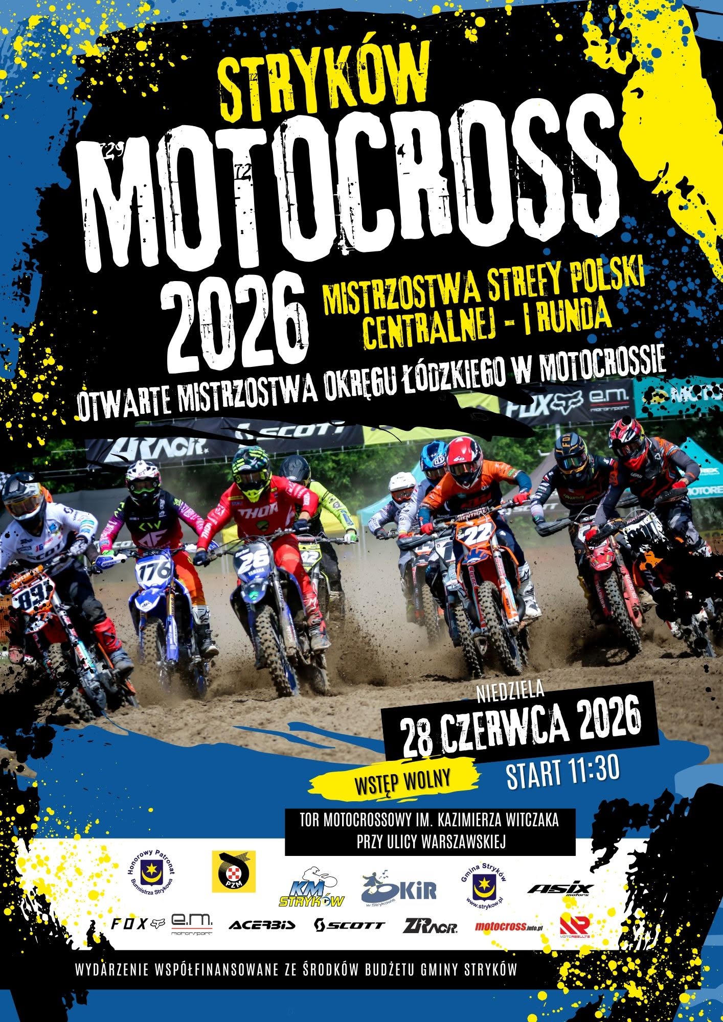  I Rundę Mistrzostw Strefy Polski Centralnej w Motocrossie.