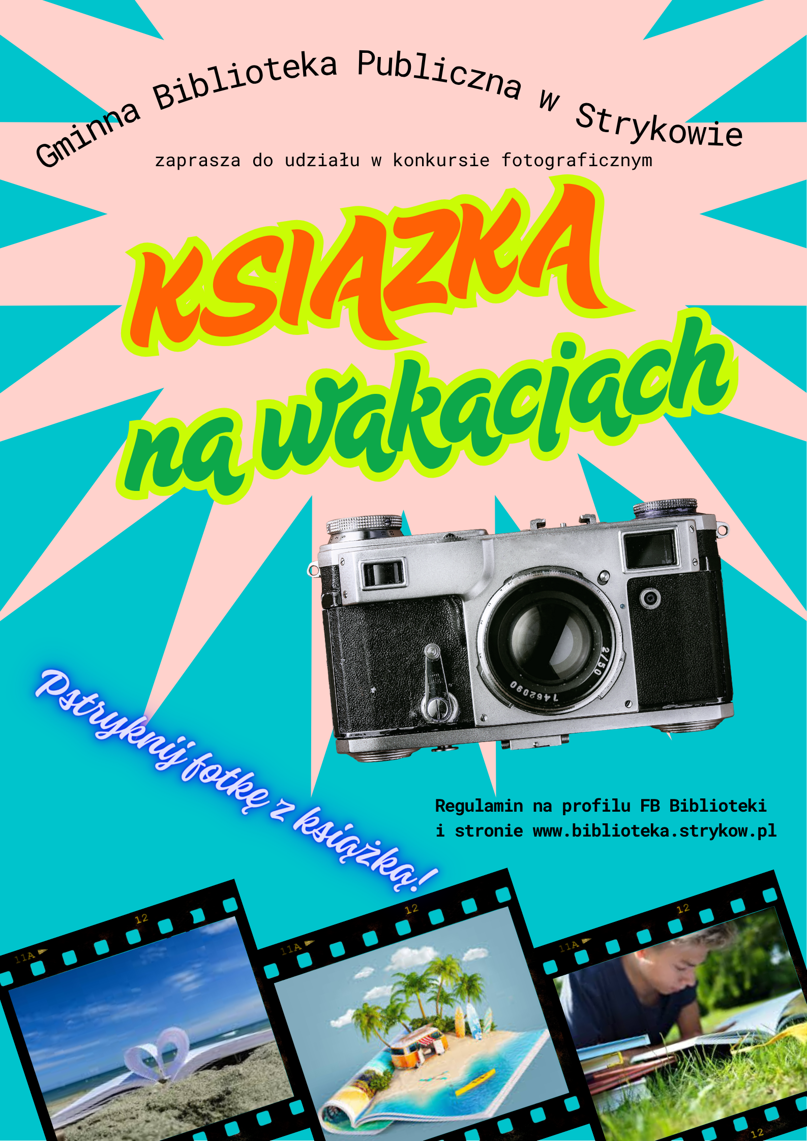 Z książką przed obiektywem