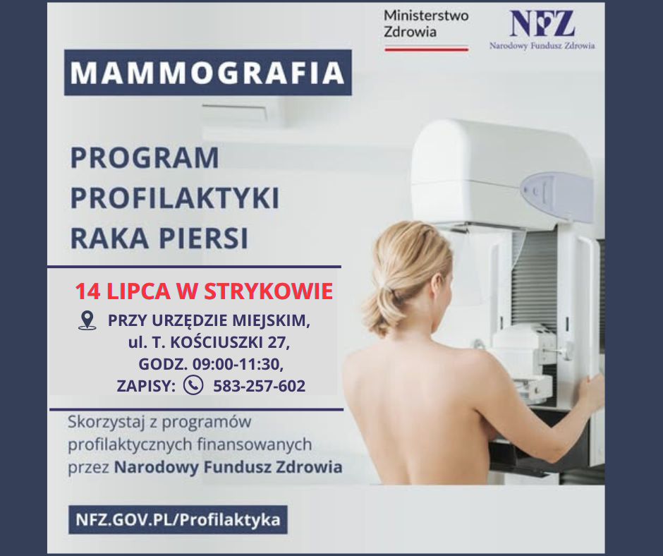 Bezpłatne badania mammograficzne