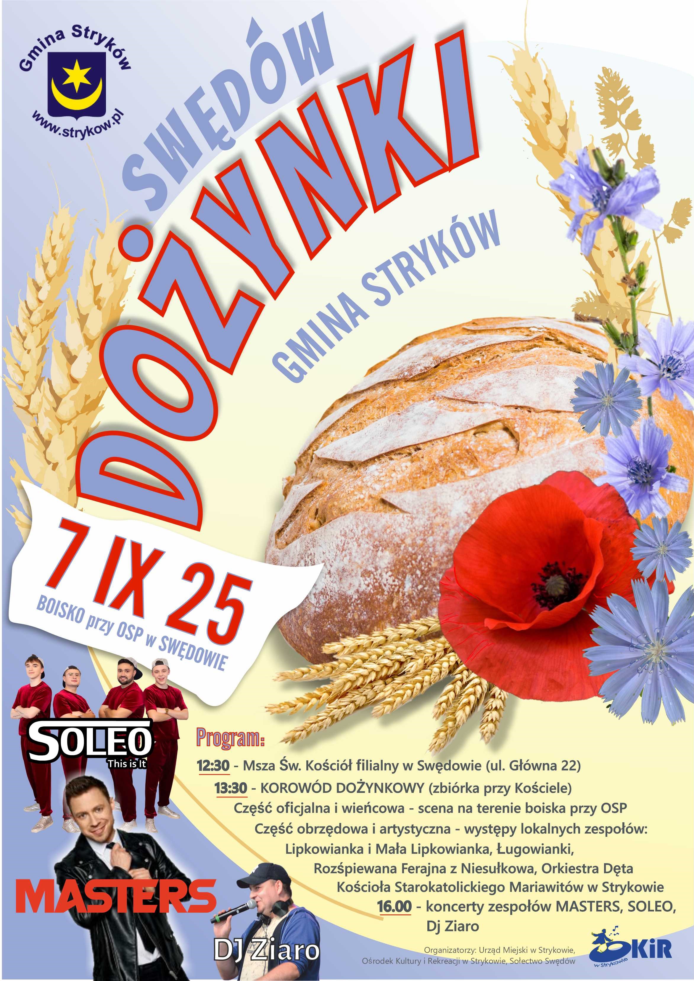 Zapraszamy na Dożynki Gminne w Swędowie