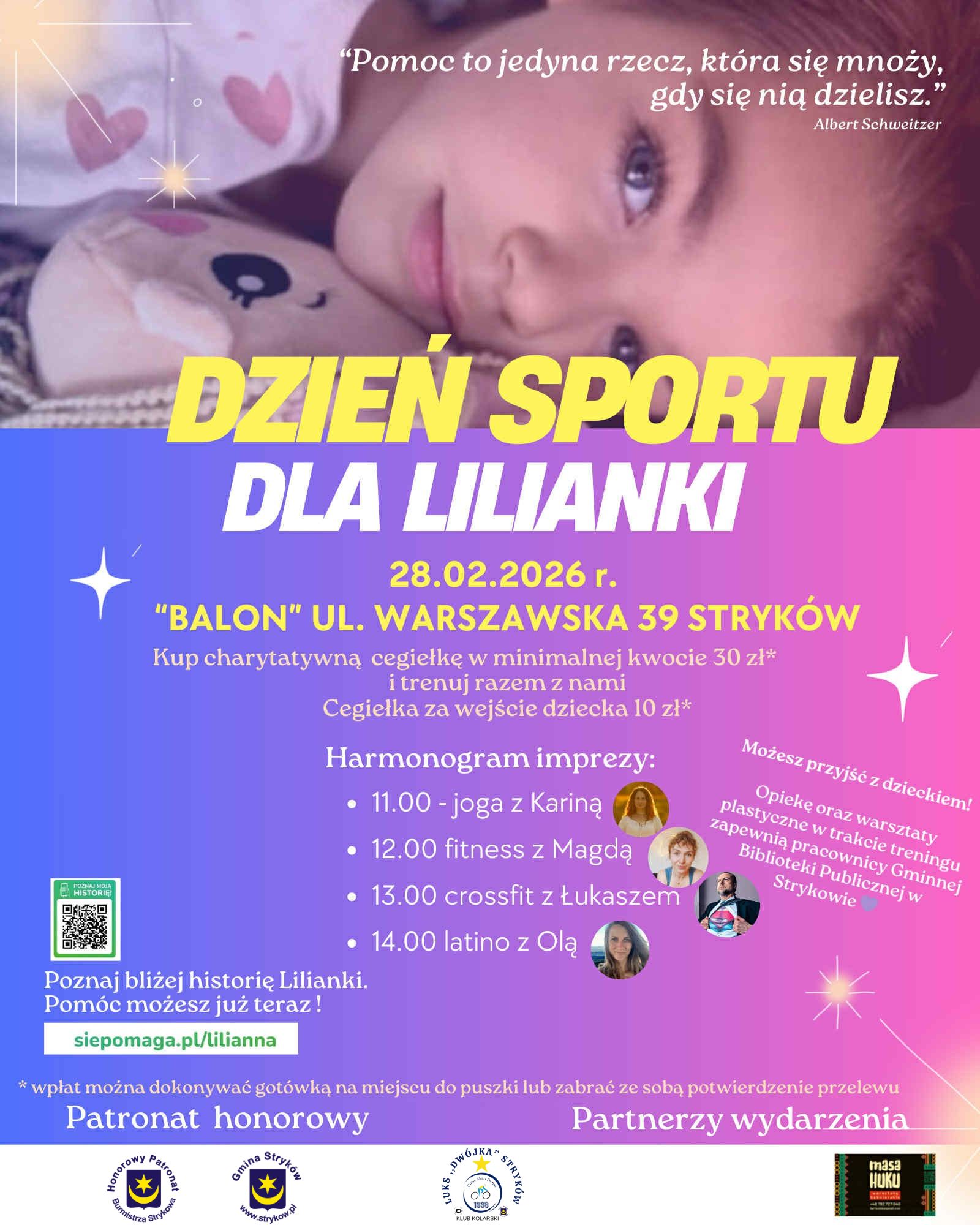 Dzień Sportu dla Lilianki – pomagajmy w ruchu!