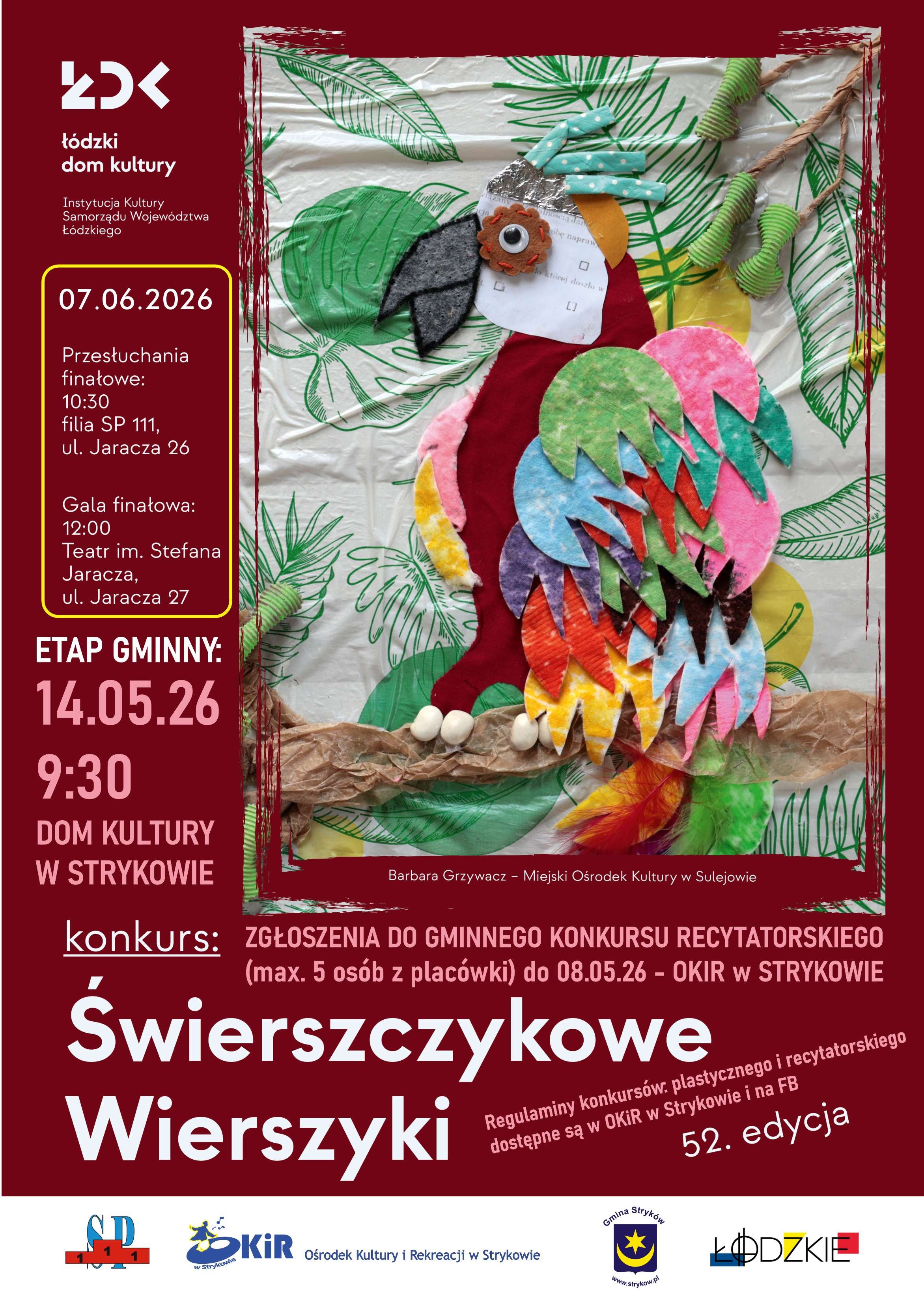 Poszukiwani młodzi artyści i mistrzowie recytowania