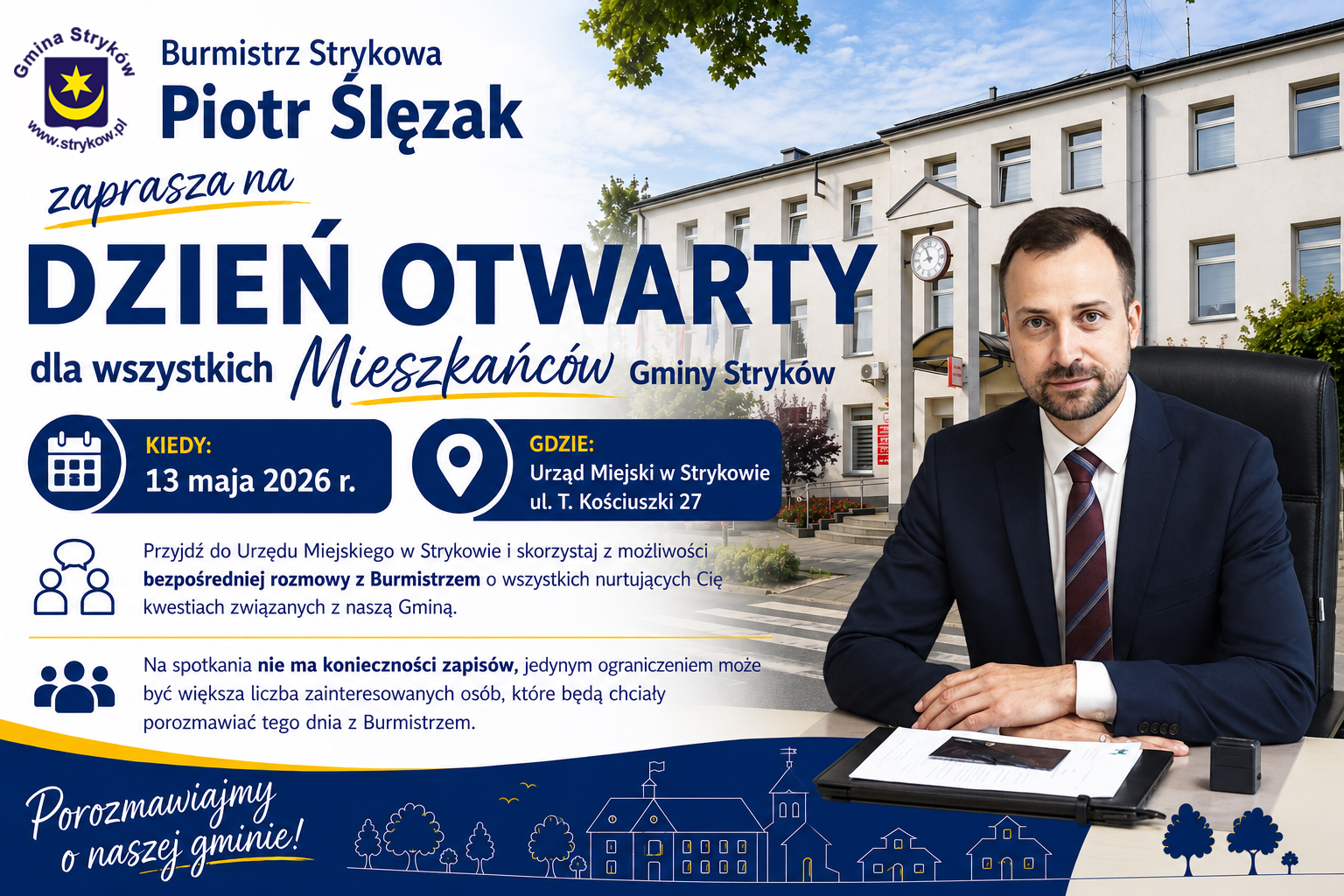 Burmistrz Strykowa zaprasza na dzień otwarty!