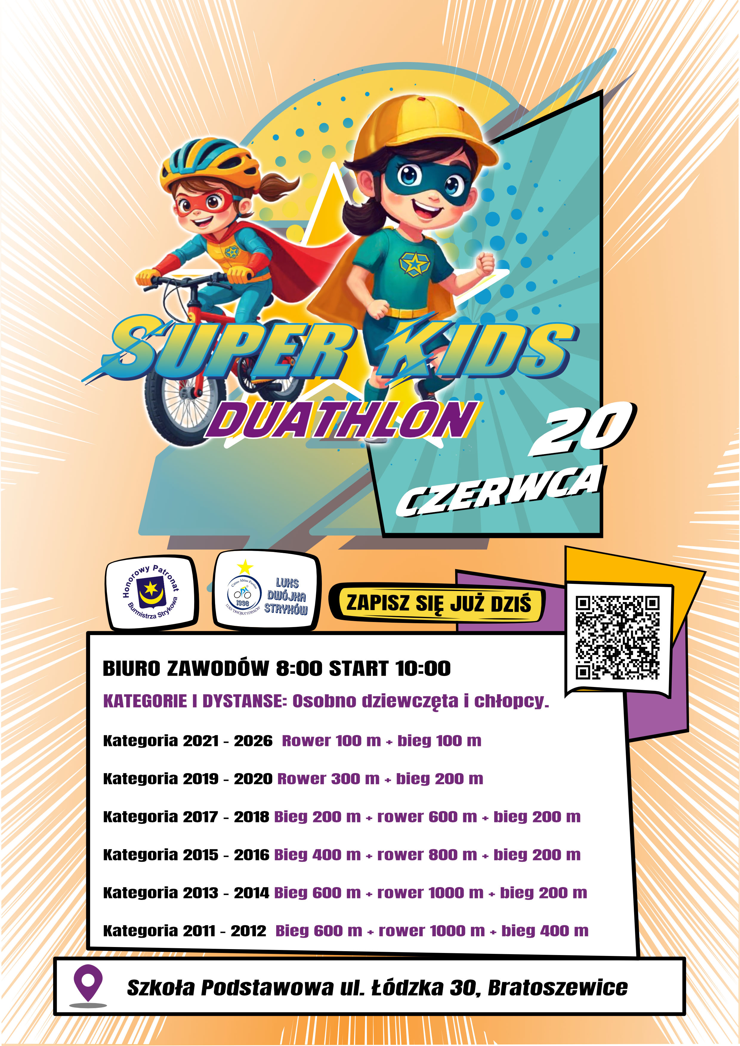 SUPERKIDS DUATHLON - trwają zapisy