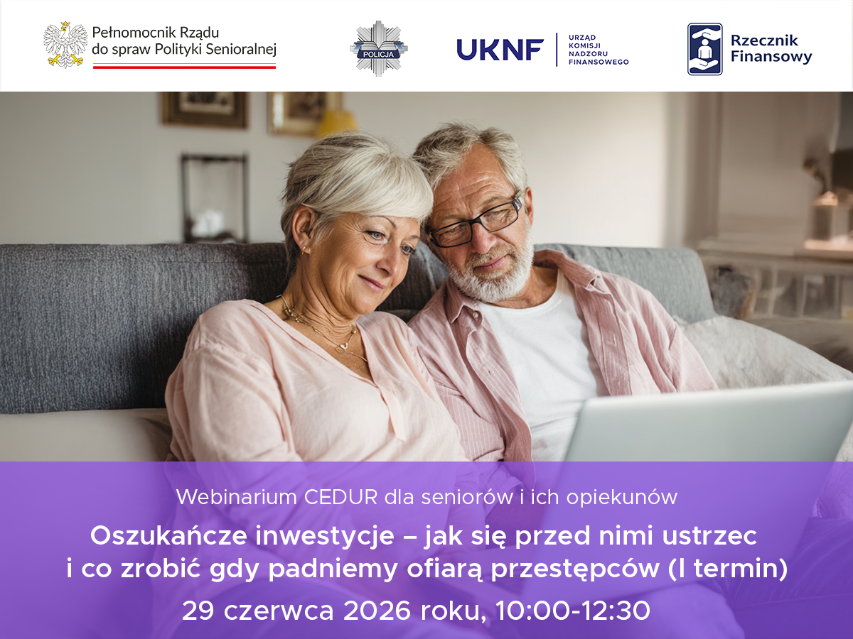 Bezpłatne webinarium dla seniorów i ich opiekunów