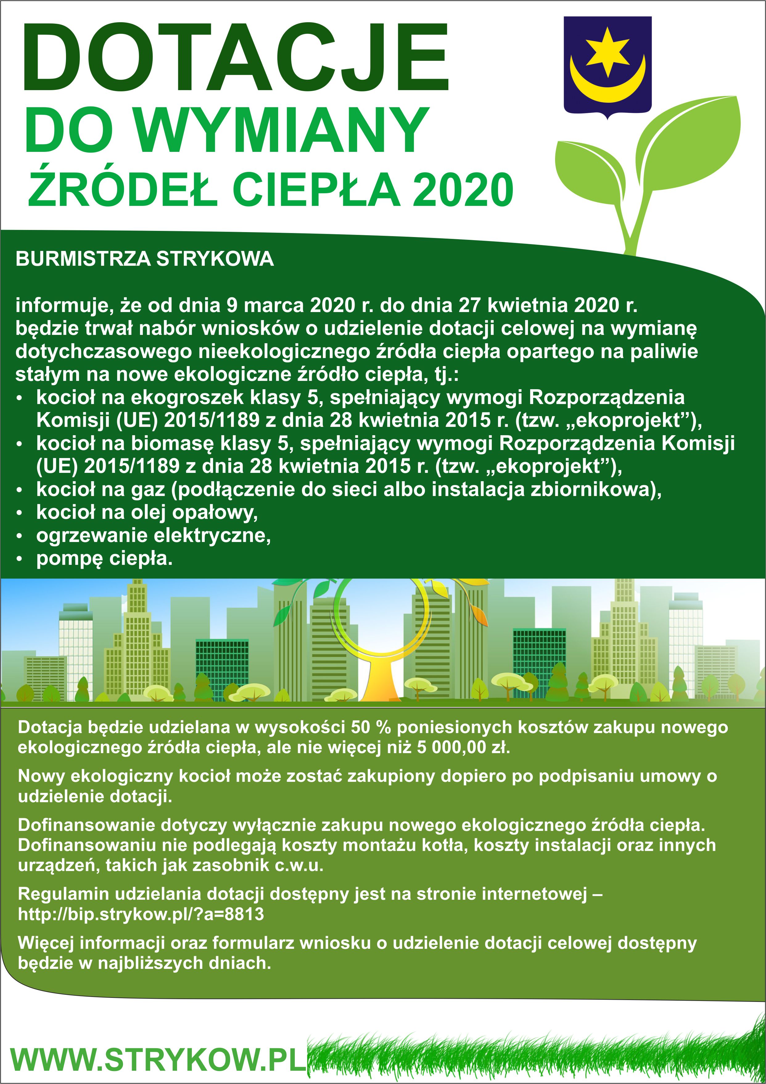 Dotacje do wymiany źródeł ciepła 2020