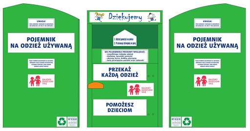 Zielone pojemniki na odzież są nieczynne.