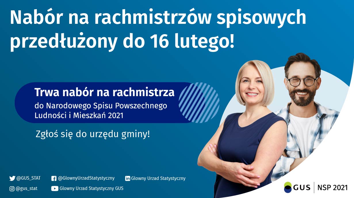 Przedłużenie naboru kandydatów na rachmistrzów spisowych