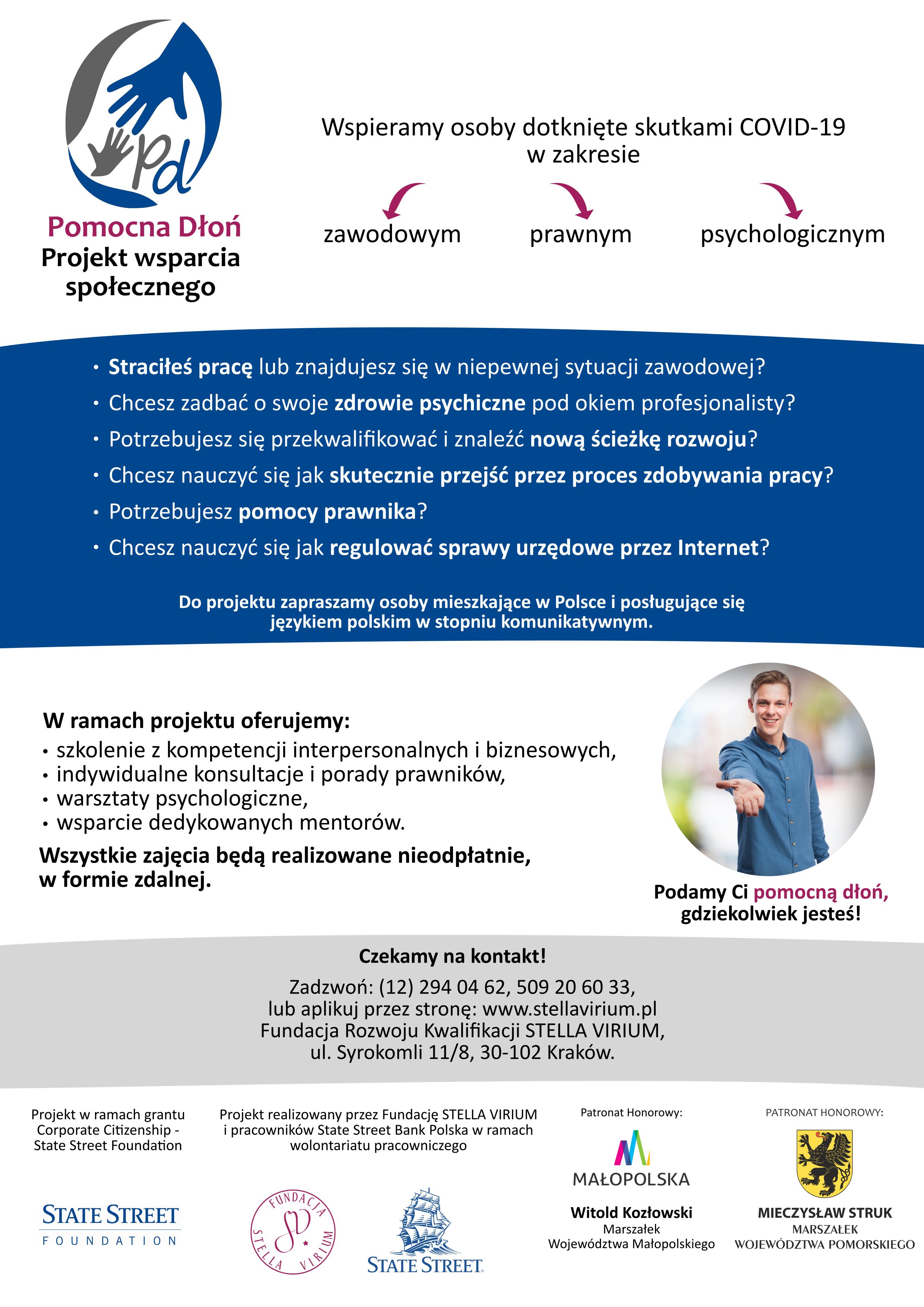 Ogłoszenie grzecznościowe - projekt "Pomocna Dłoń"