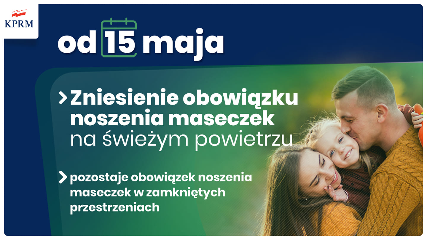 Zmiany w obowiązku noszenia maseczek