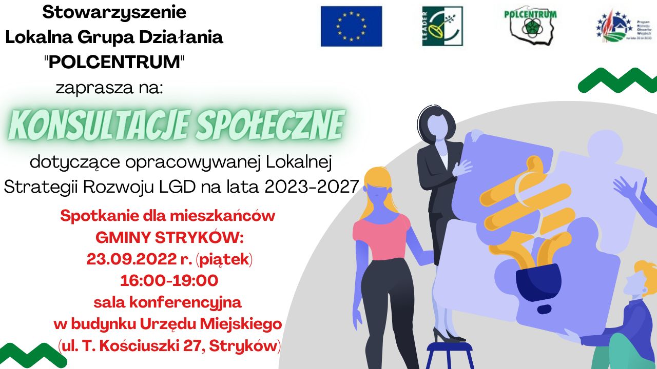 LGD POLCENTRUM zaprasza na konsultacje społeczne