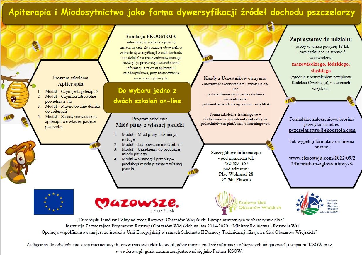 Bezpłatne szkolenia on-line z zakresu pszczelarstwa