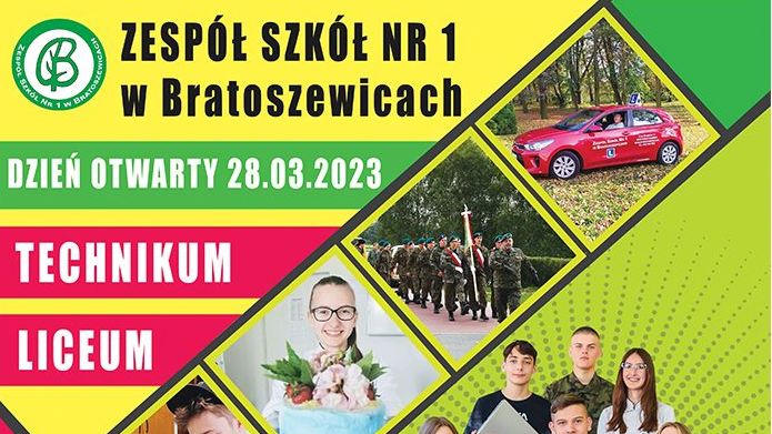 Zapraszamy na Dzień Otwarty w ZS Nr 1 w Bratoszewicach