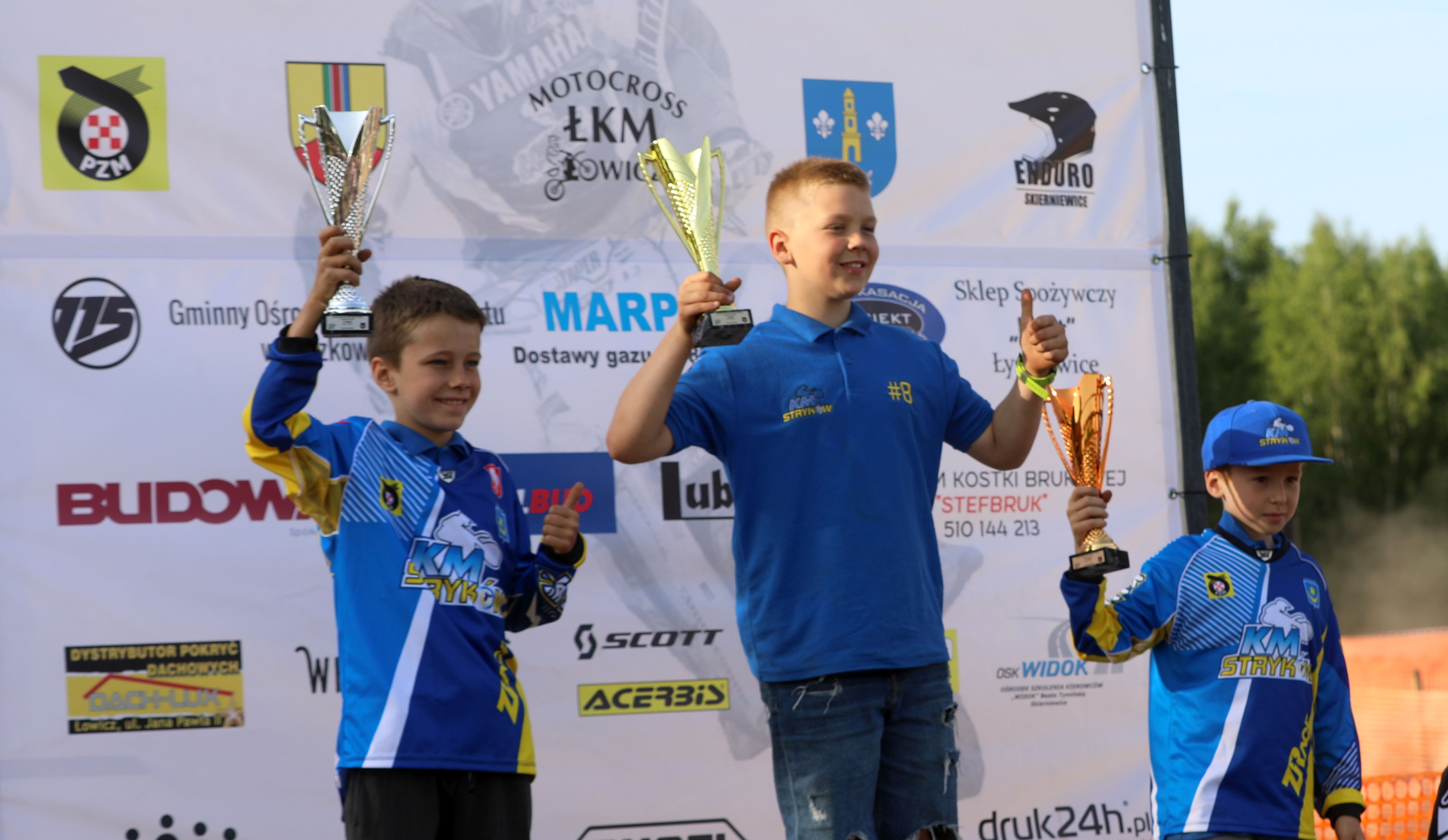 Całe podium w klasie MX65 dla KM Stryków