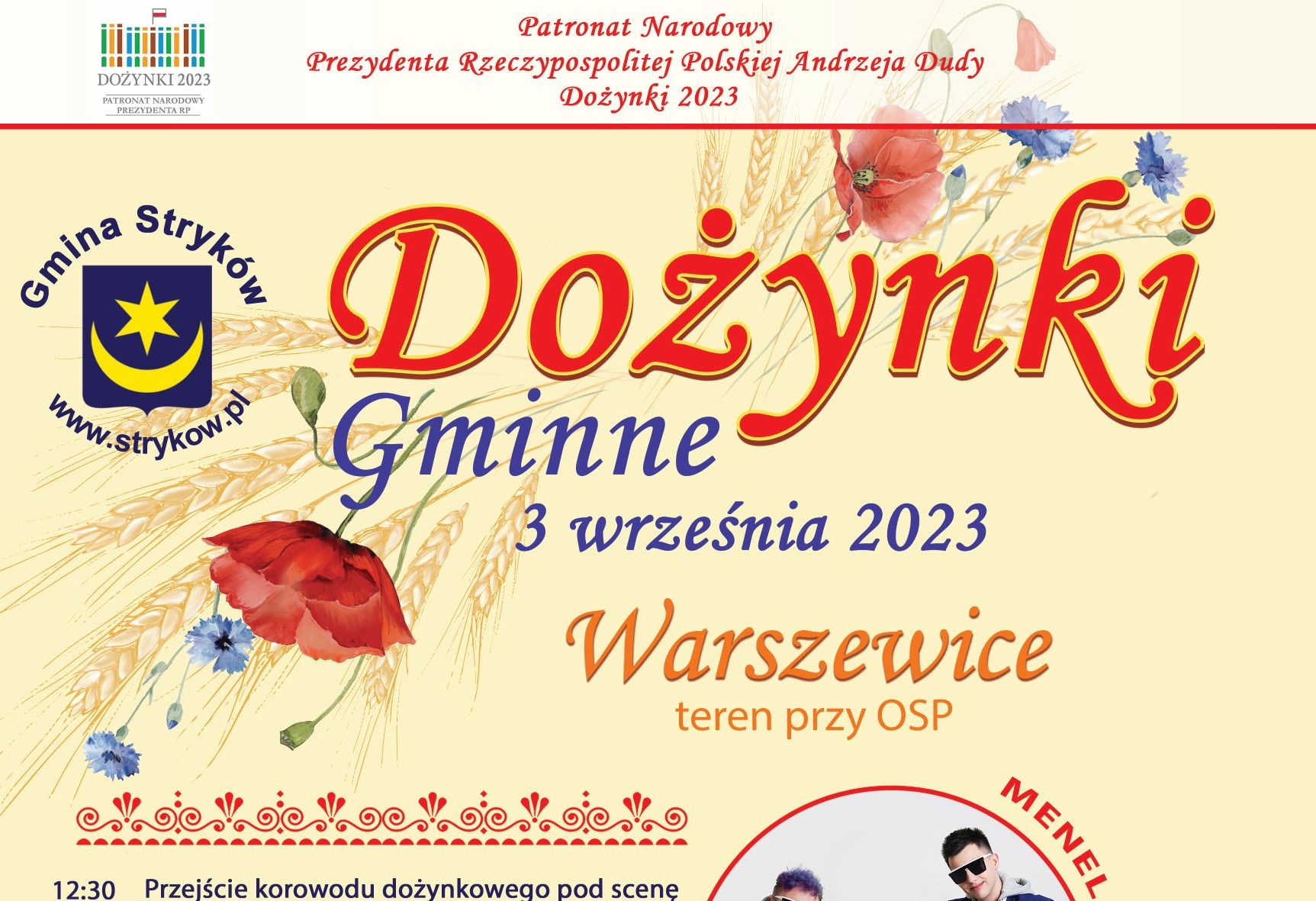 Zapraszamy na Dożynki Gminne w Warszewicach!