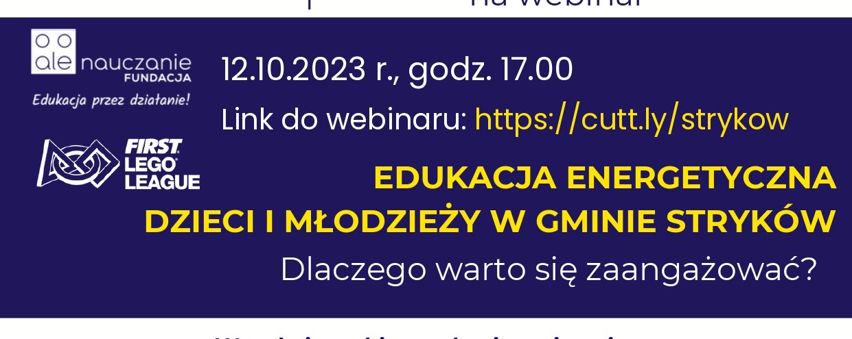 Webinar Edukacja Energetyczna Dzieci i Młodzieży w Gminie Stryków