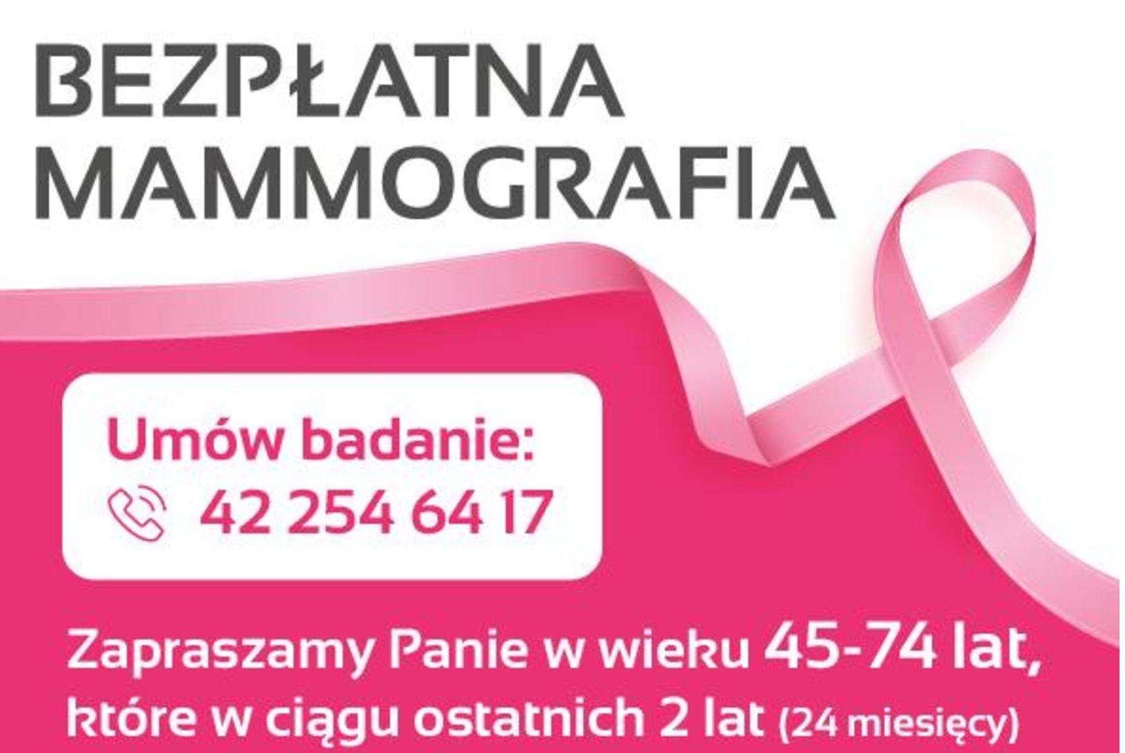 Bezpłatne badania mammograficzne